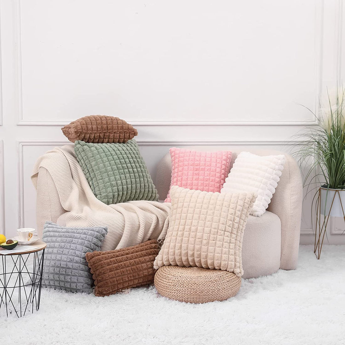 Faux Fur Pillow Covers | Fluffy Cushion Covers | Exquisite Décor