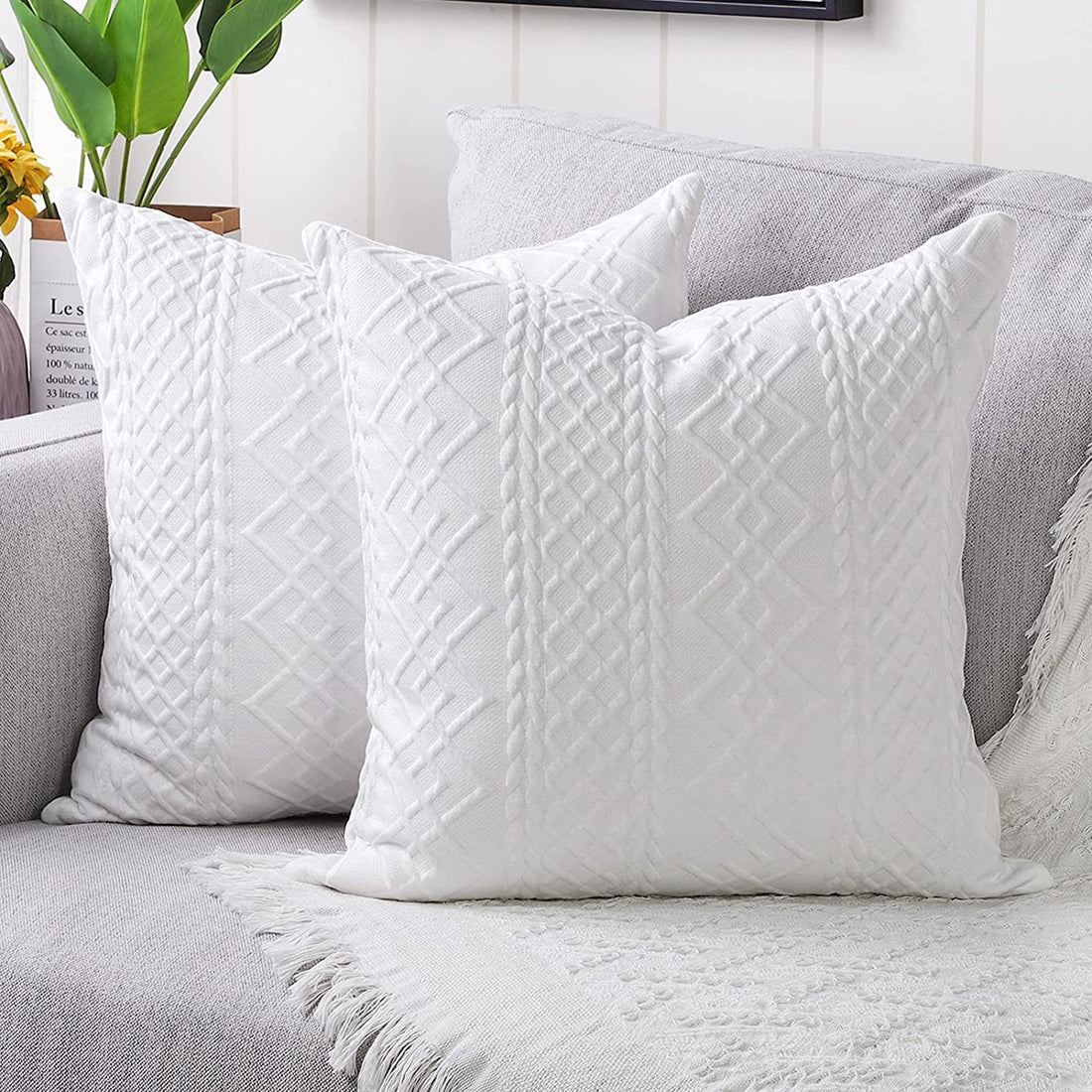 Embossed Throw Pillow Covers | Throw Pillow Covers | Exquisite Décor
