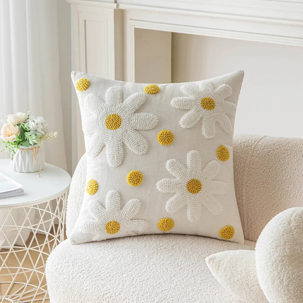 Flower Throw Pillow Covers | Sofa Pillow Cases | Exquisite Décor